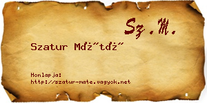 Szatur Máté névjegykártya